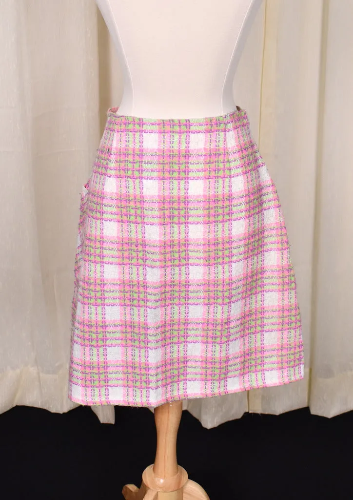 1960s Vintage Pink Weaved Skirt