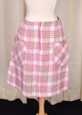 1960s Vintage Pink Weaved Skirt