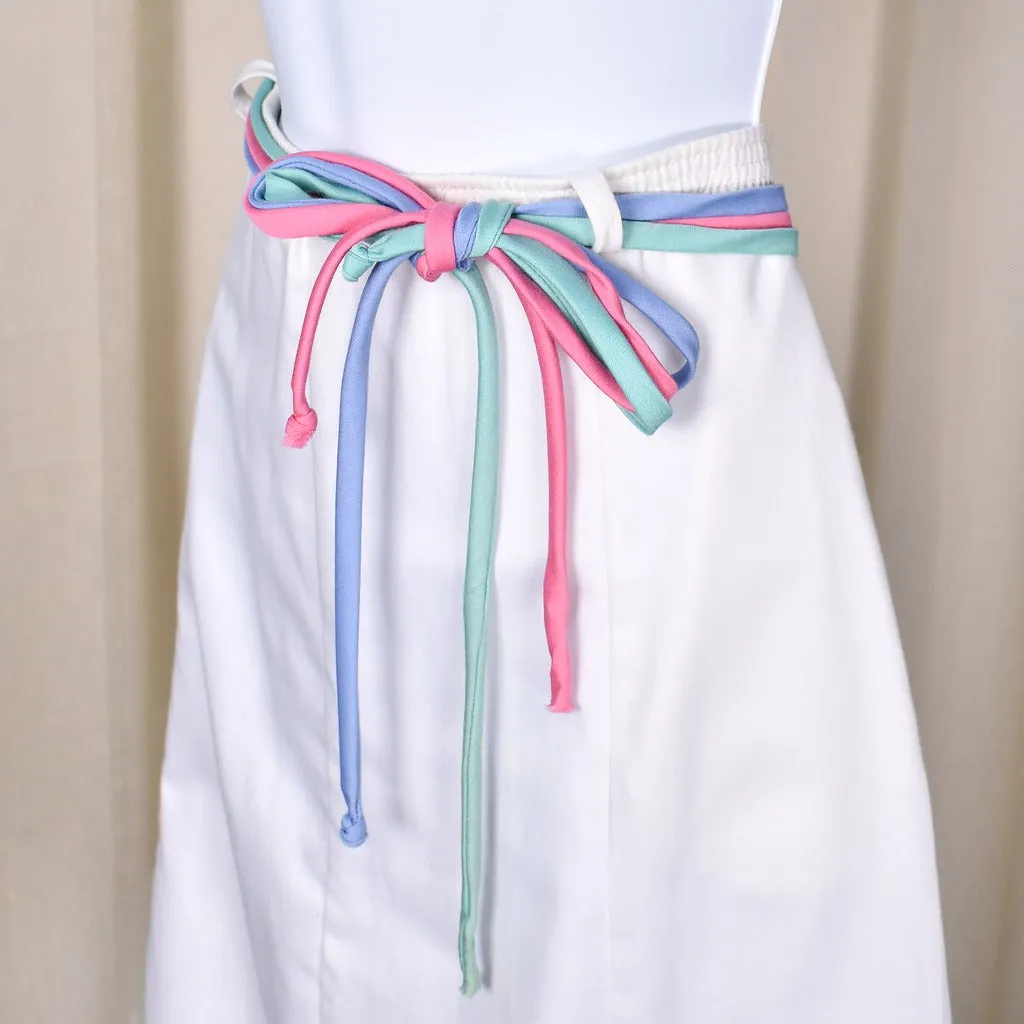 1970s Vintage Pastel Flag Trim Skirt