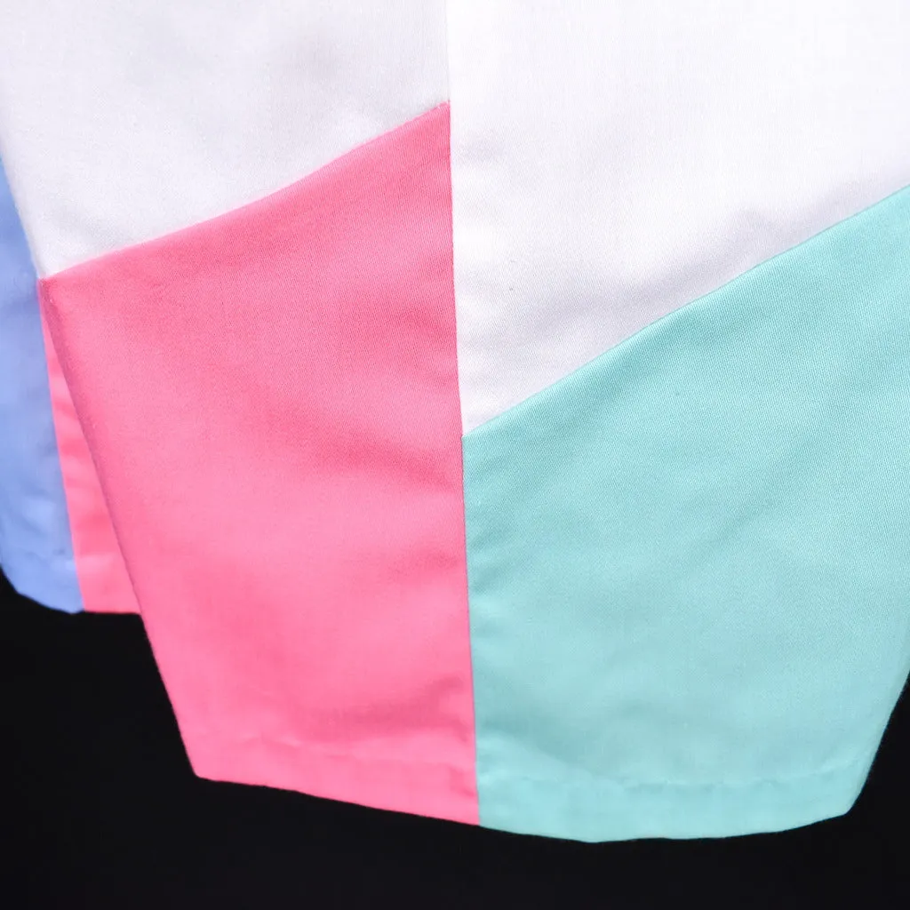 1970s Vintage Pastel Flag Trim Skirt