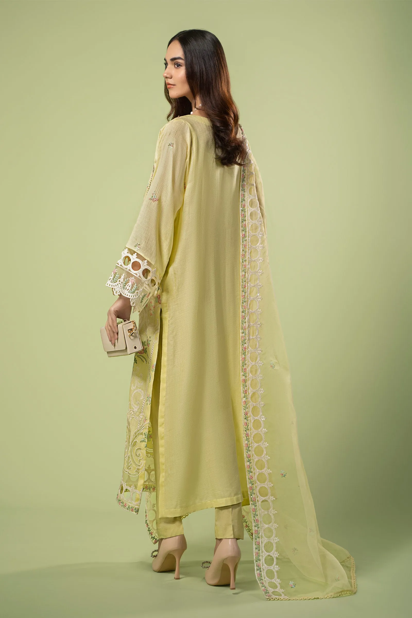 3 Piece Embroidered Lawn Suit | DW-EF24-18