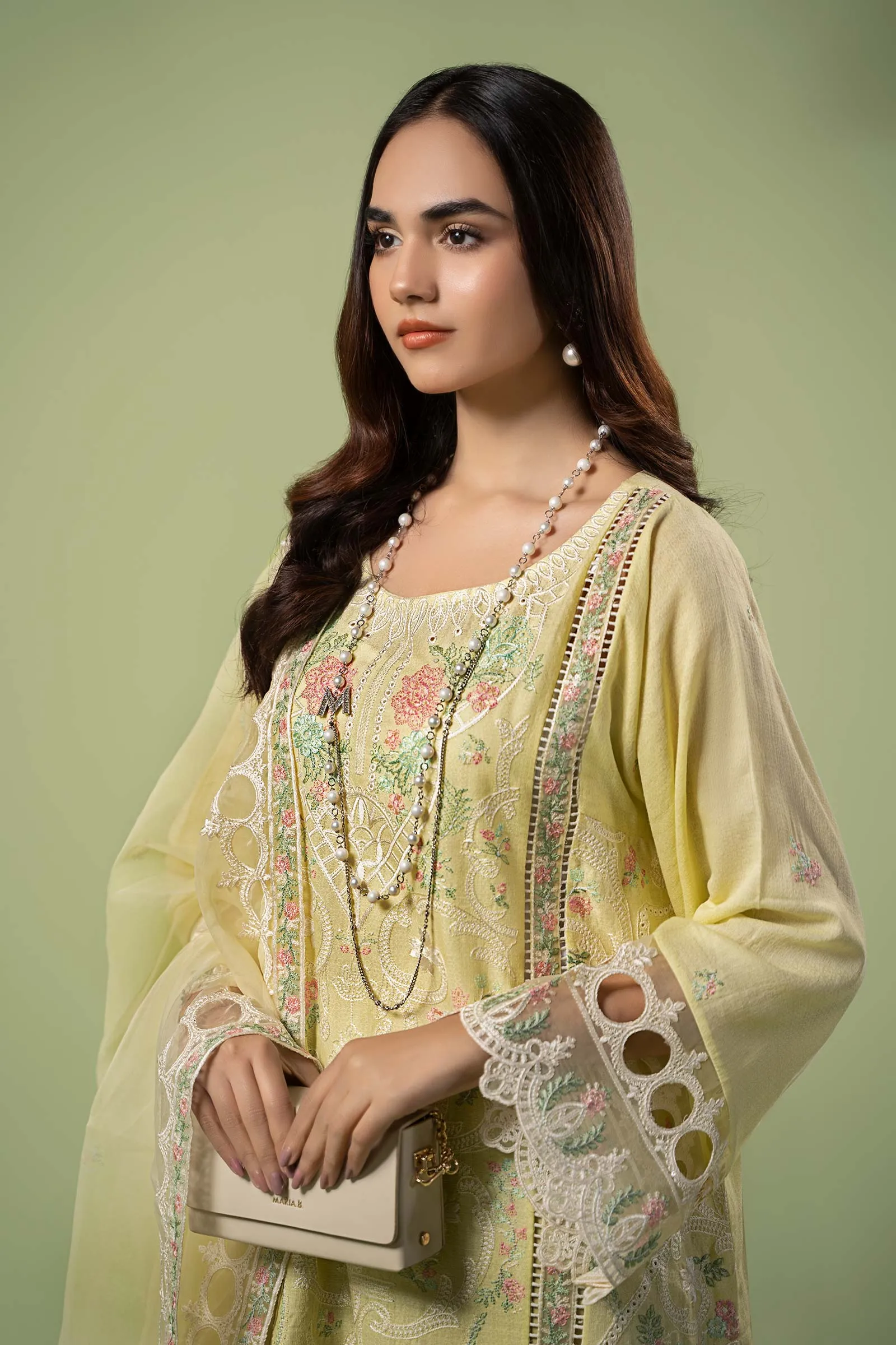 3 Piece Embroidered Lawn Suit | DW-EF24-18