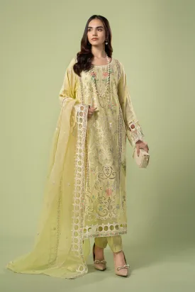 3 Piece Embroidered Lawn Suit | DW-EF24-18