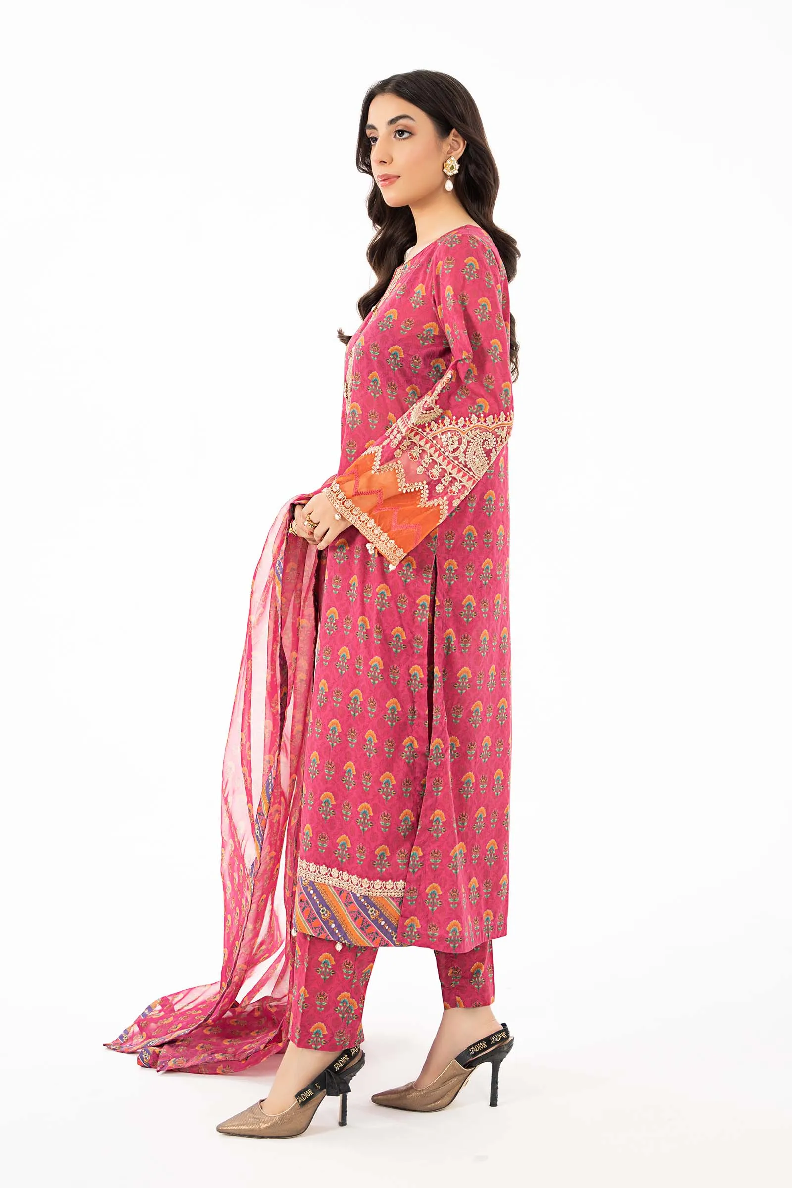 3 Piece Printed Lawn Suit | DW-EF22-61R1