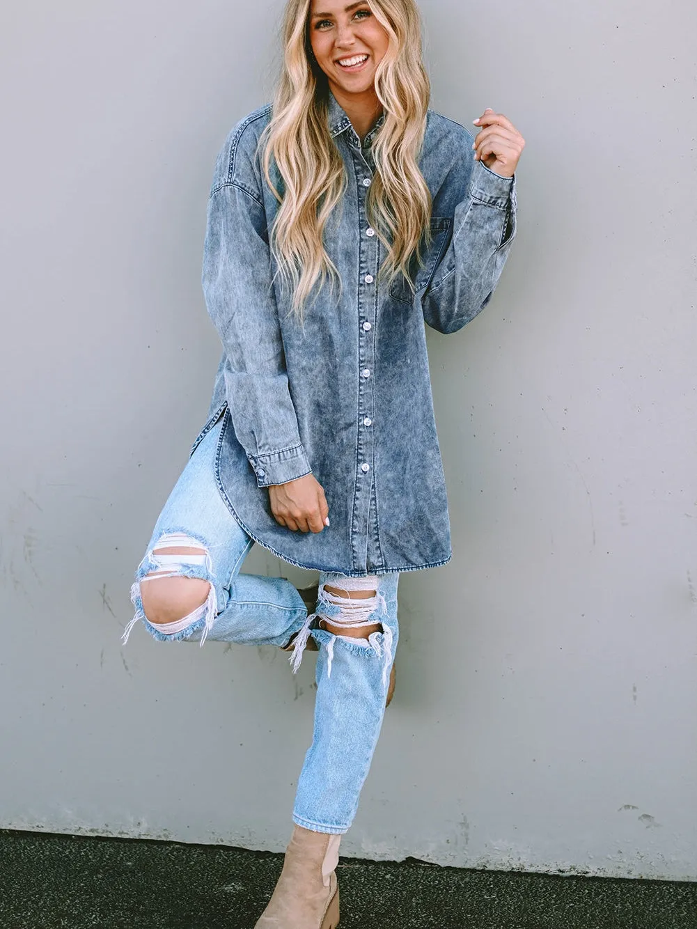 Acid Wash Denim Jacket