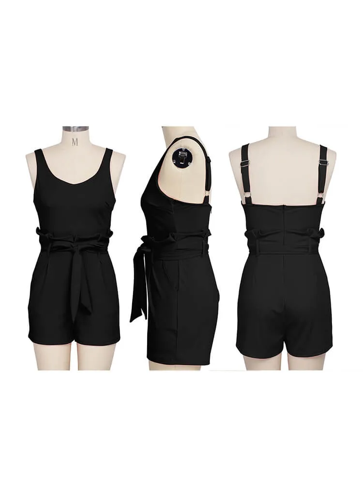 Adjustable Spaghetti Strap Shorts Jumpsuits