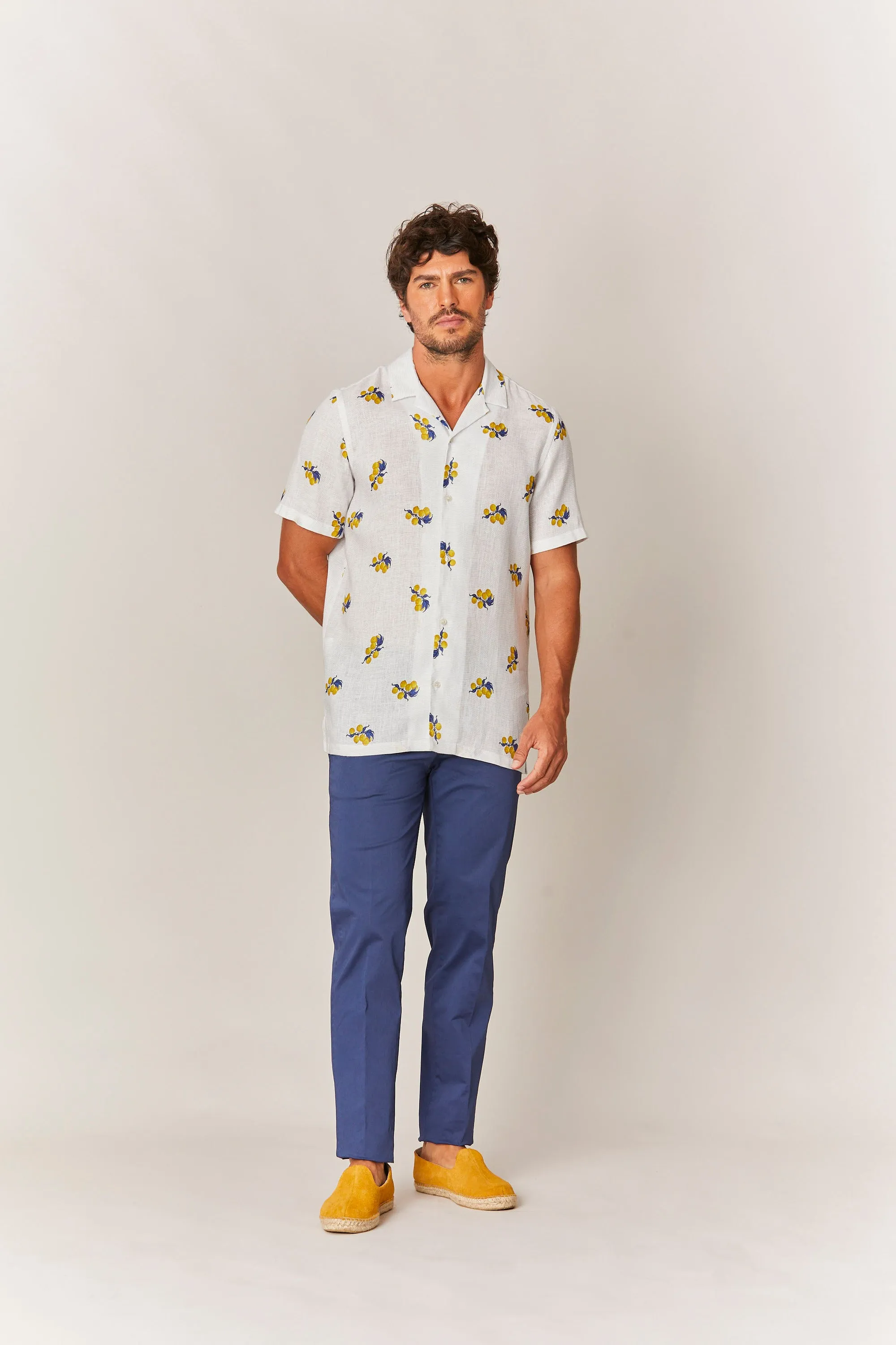 arezzo linen shirt yellow