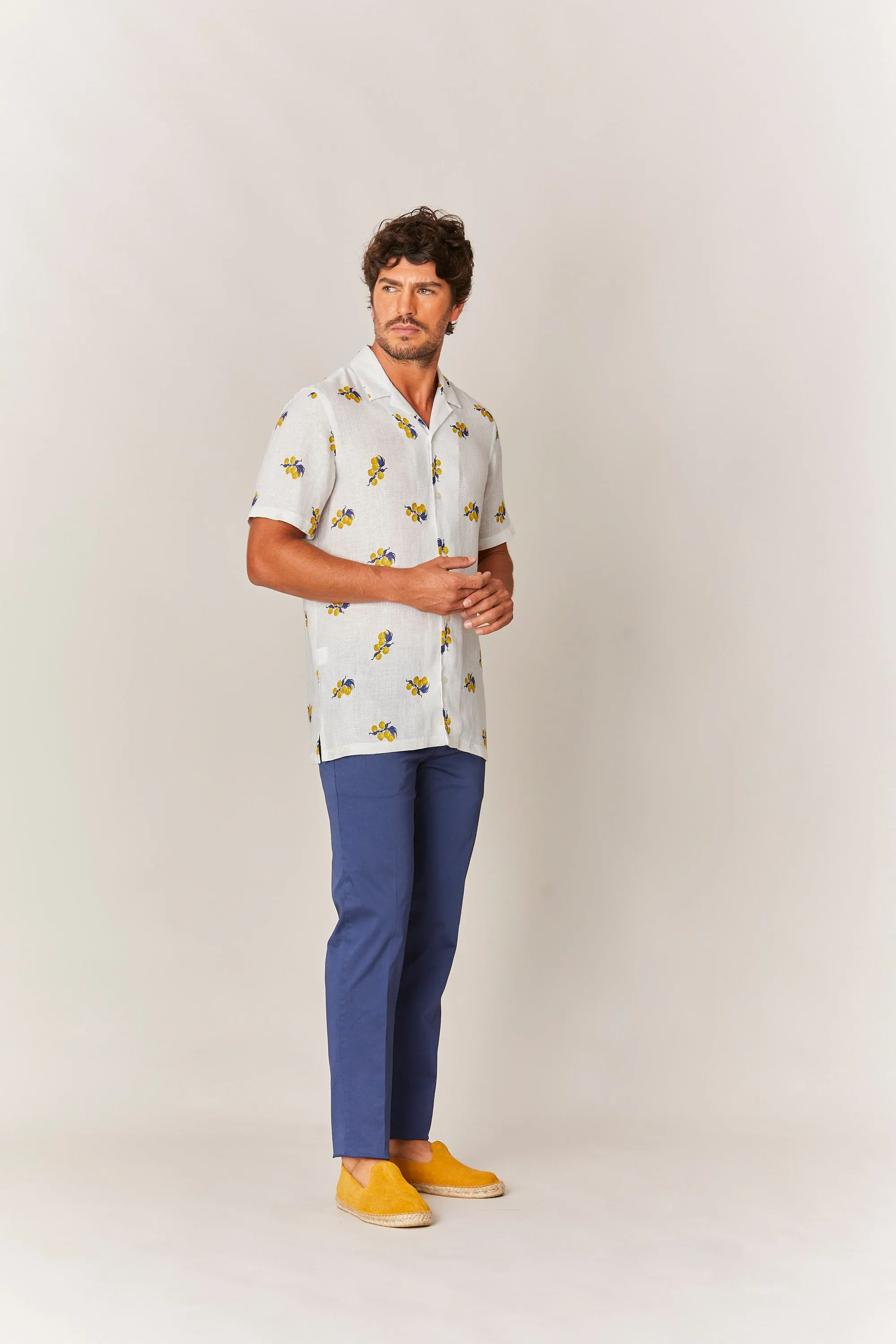 arezzo linen shirt yellow