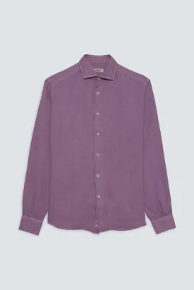 basic linen shirt grape