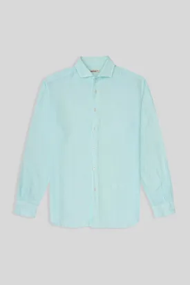 basic linen shirt ice green