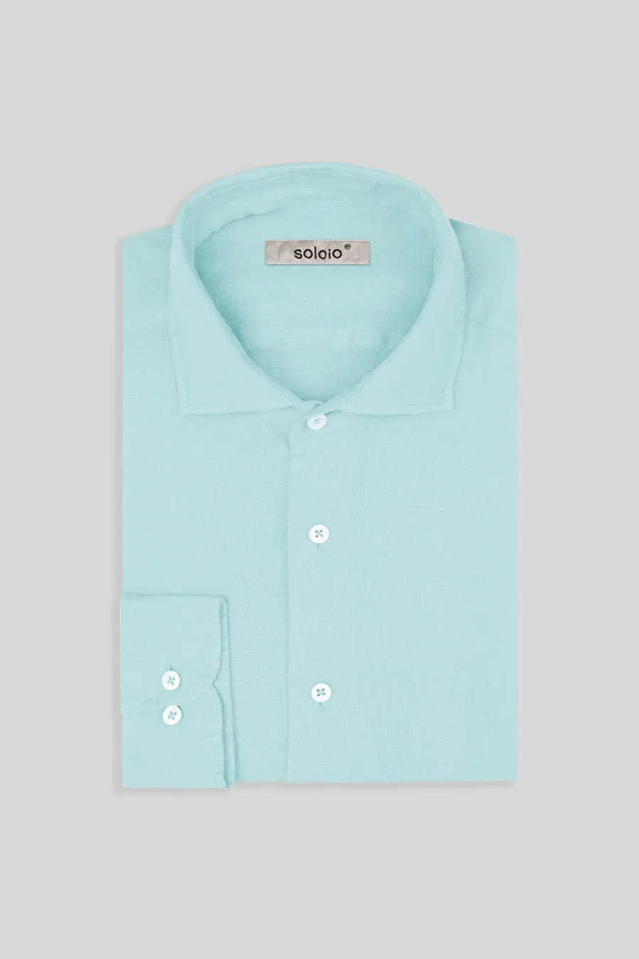 basic linen shirt ice green