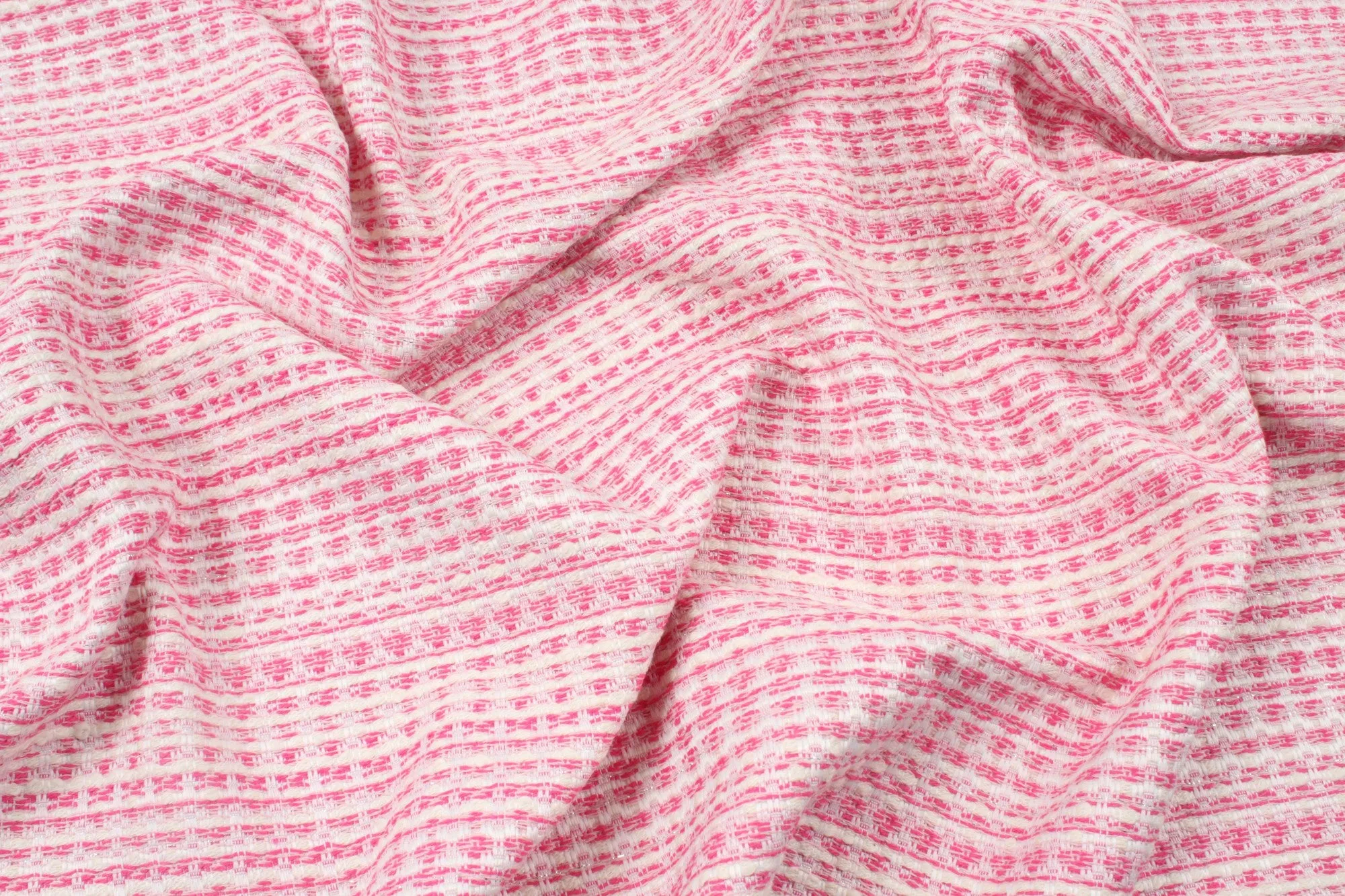 Bicolor Jacquard Tweed - Stripes with Lurex