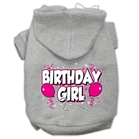 Birthday Girl Screen Print Pet Hoodies Grey Size Xxl (18)