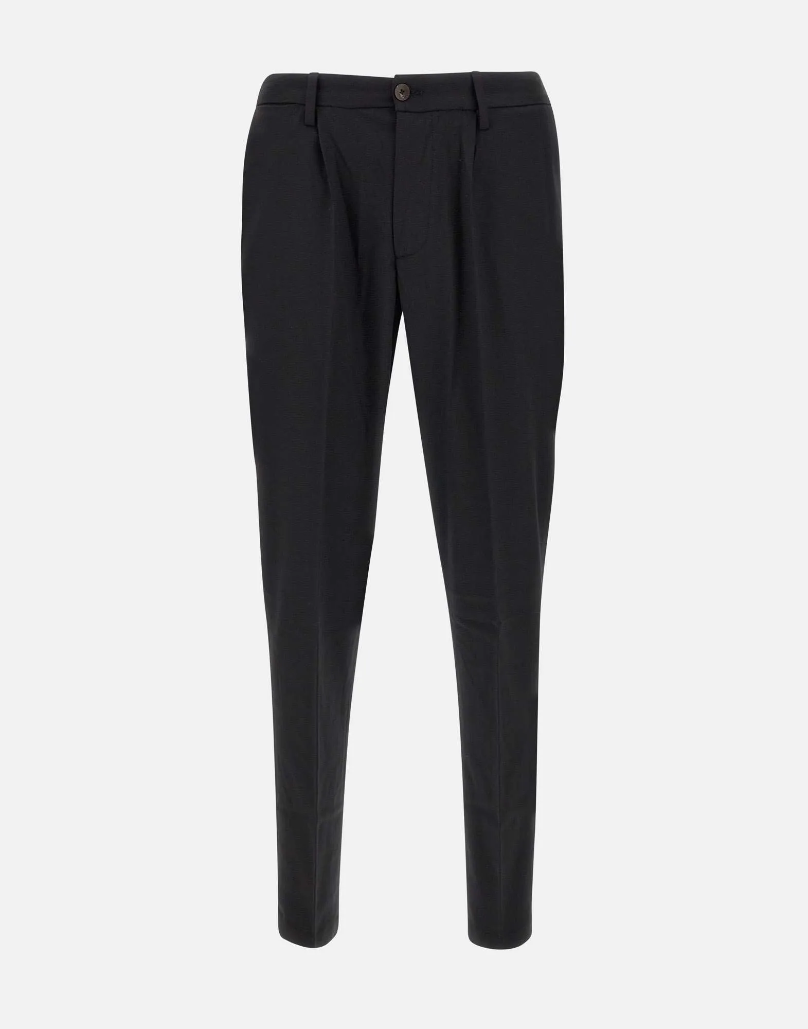 Black Wool Blend Trousers