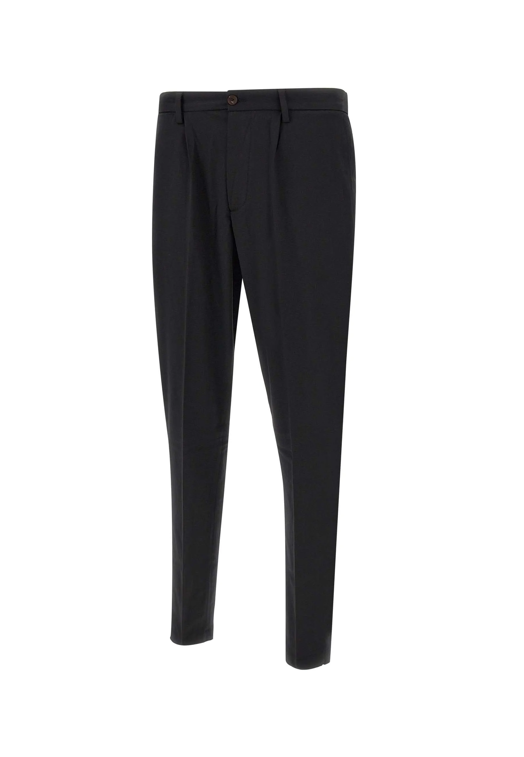 Black Wool Blend Trousers