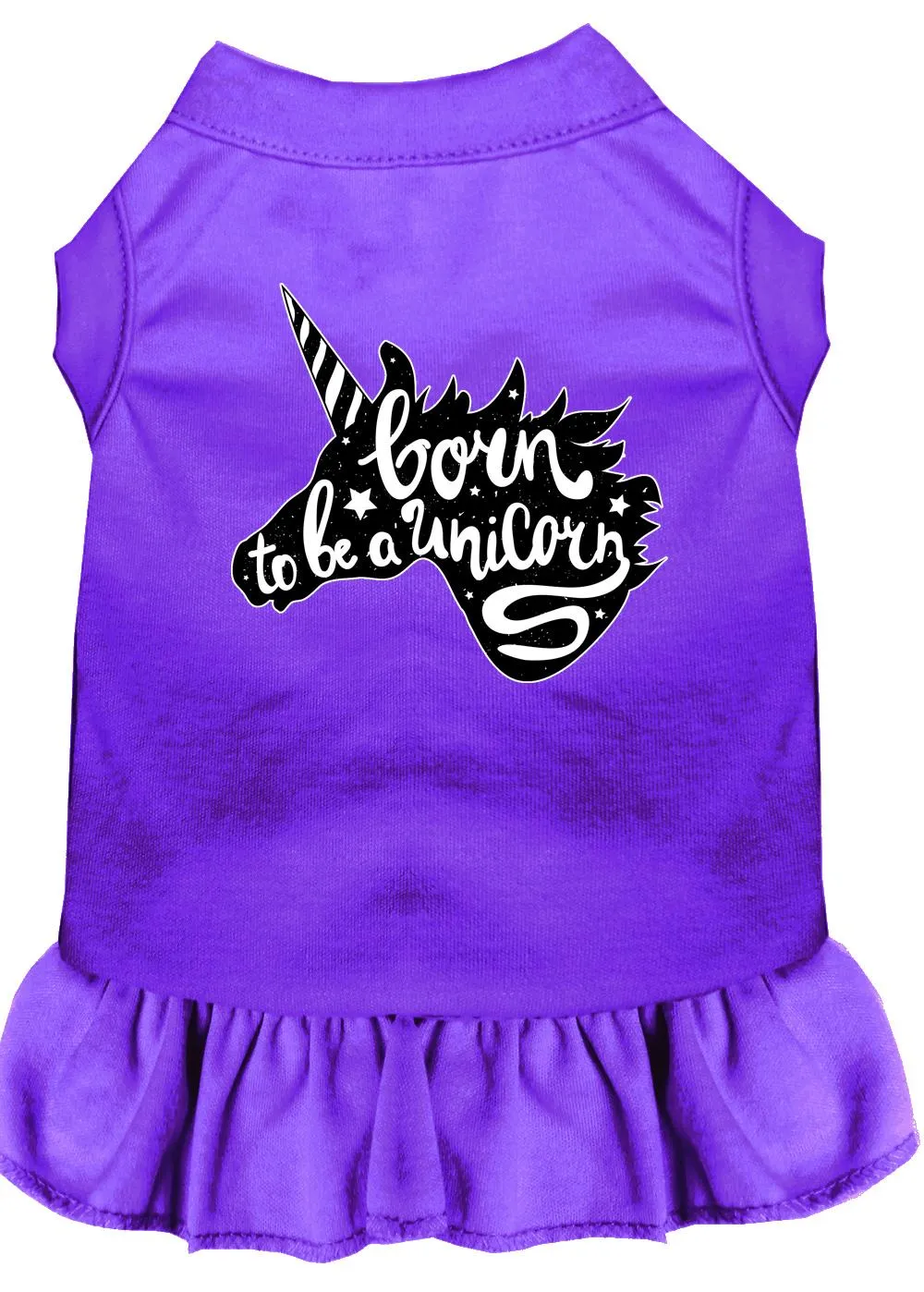 Born To Be A Unicorn Screen Print Dog Dress Purple Xxl (18)