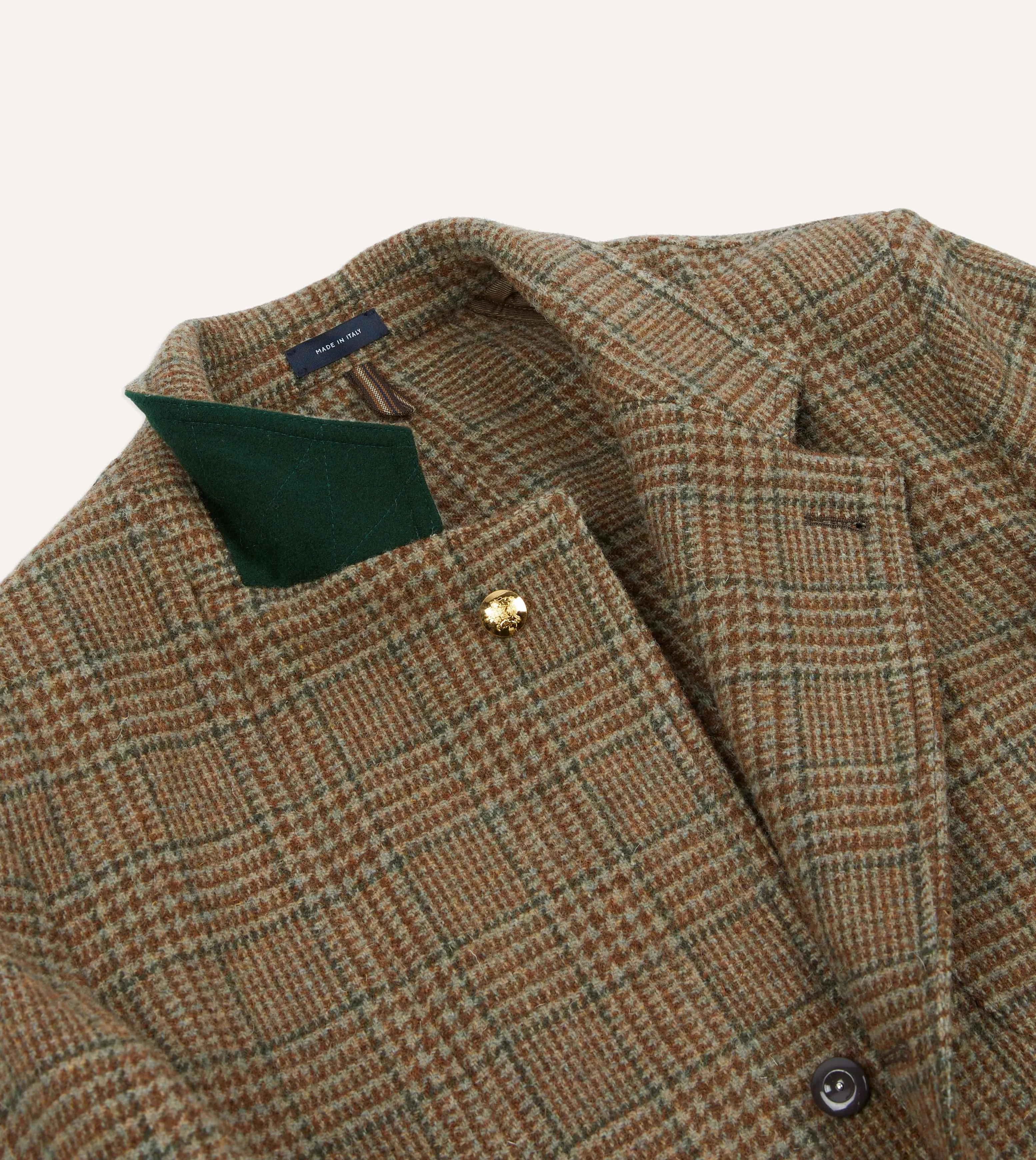 Brown Prince of Wales Check Shetland Tweed Games Blazer Mk. VII