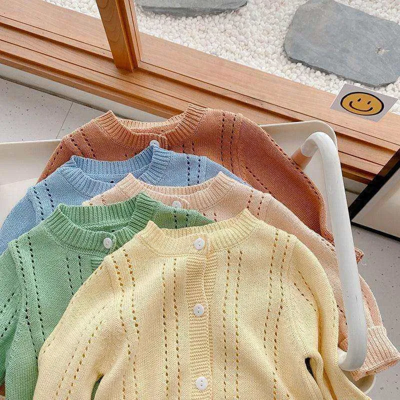 Candy Kids Baby Girls Full Sleeve Solid Knitted Sweaters