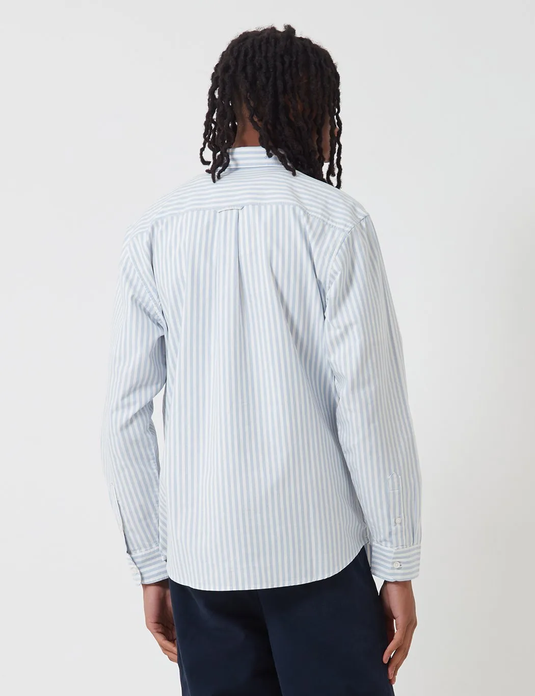 Carhartt-WIP Simon Shirt (Stripe) - Bleach Blue