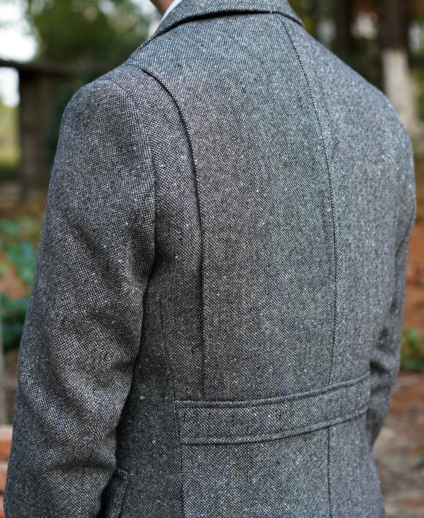 Coloured Speckle Tweed Safari Jacket