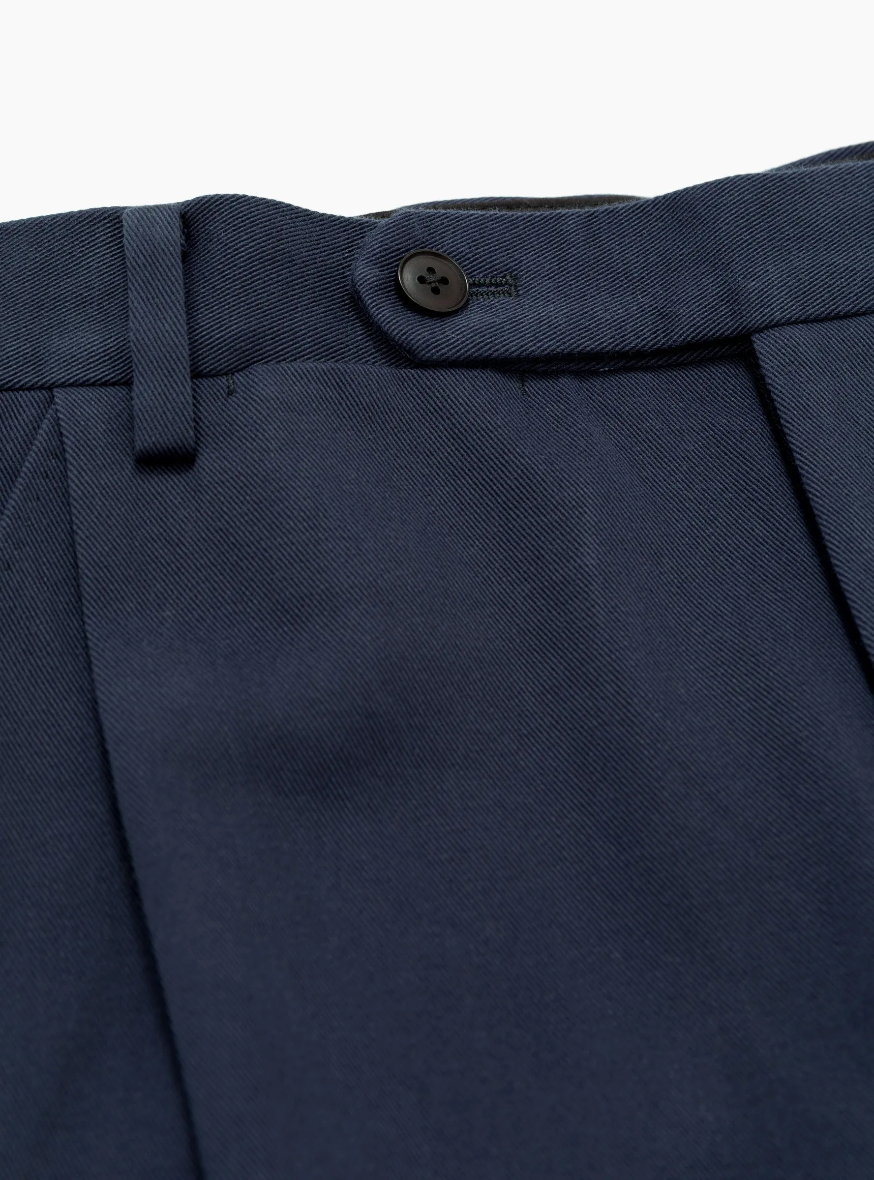 Cotton Manhattan Trousers Navy