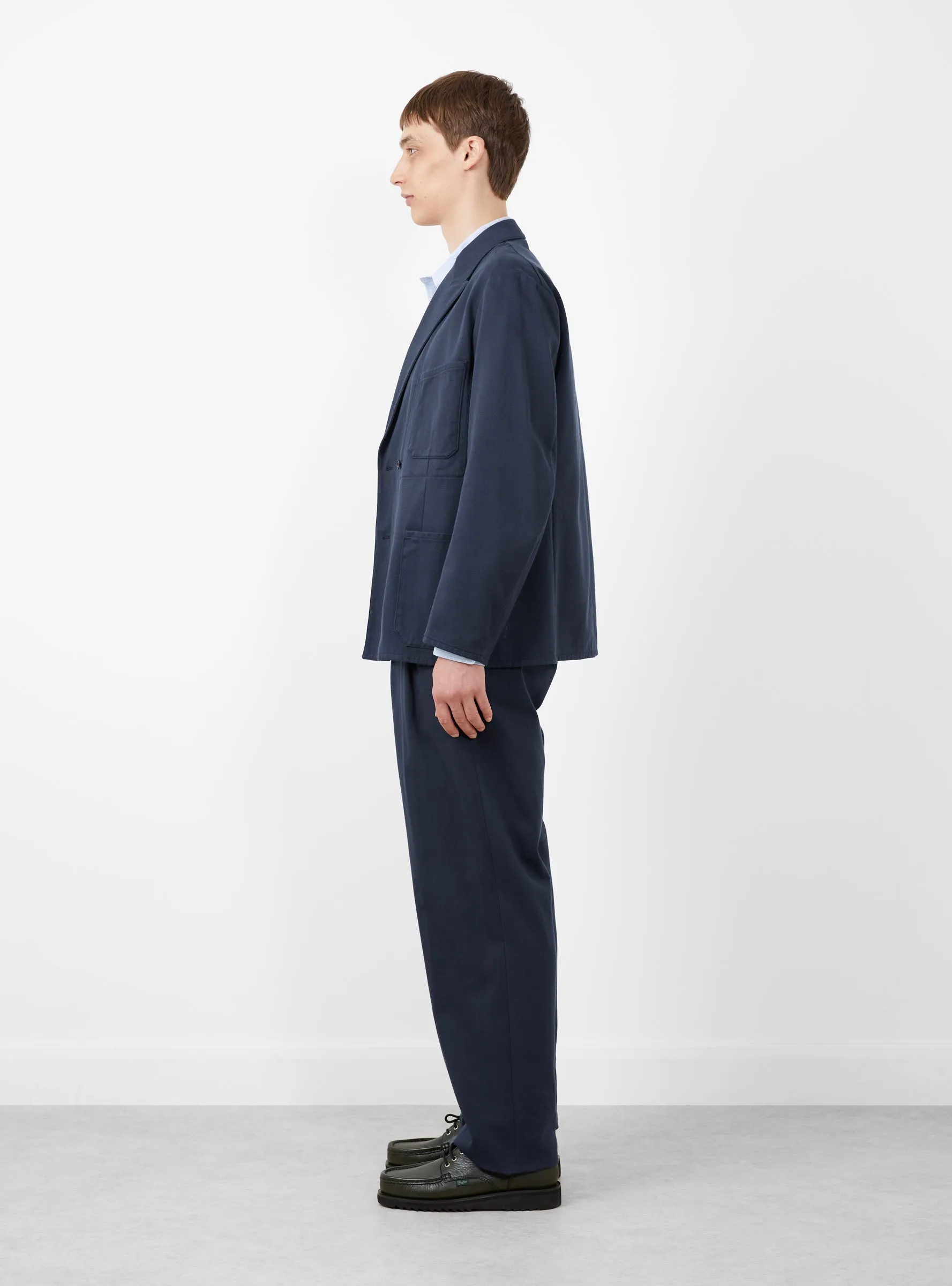 Cotton Manhattan Trousers Navy