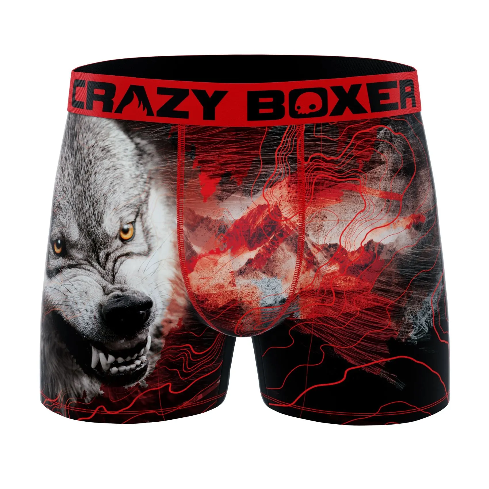 CRAZYBOXER Outdoor Wolf Men's Boxer Briefs