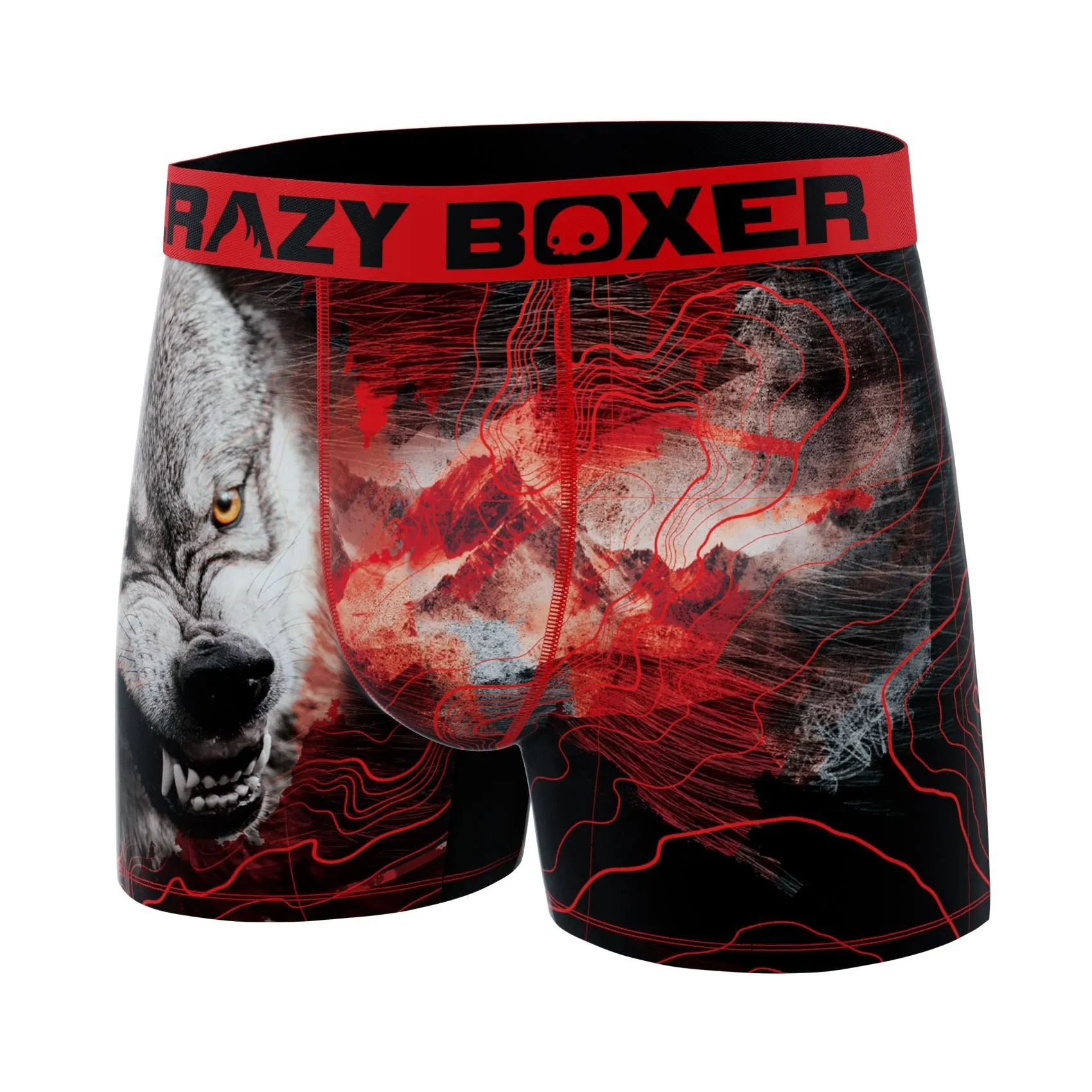 CRAZYBOXER Outdoor Wolf Men's Boxer Briefs