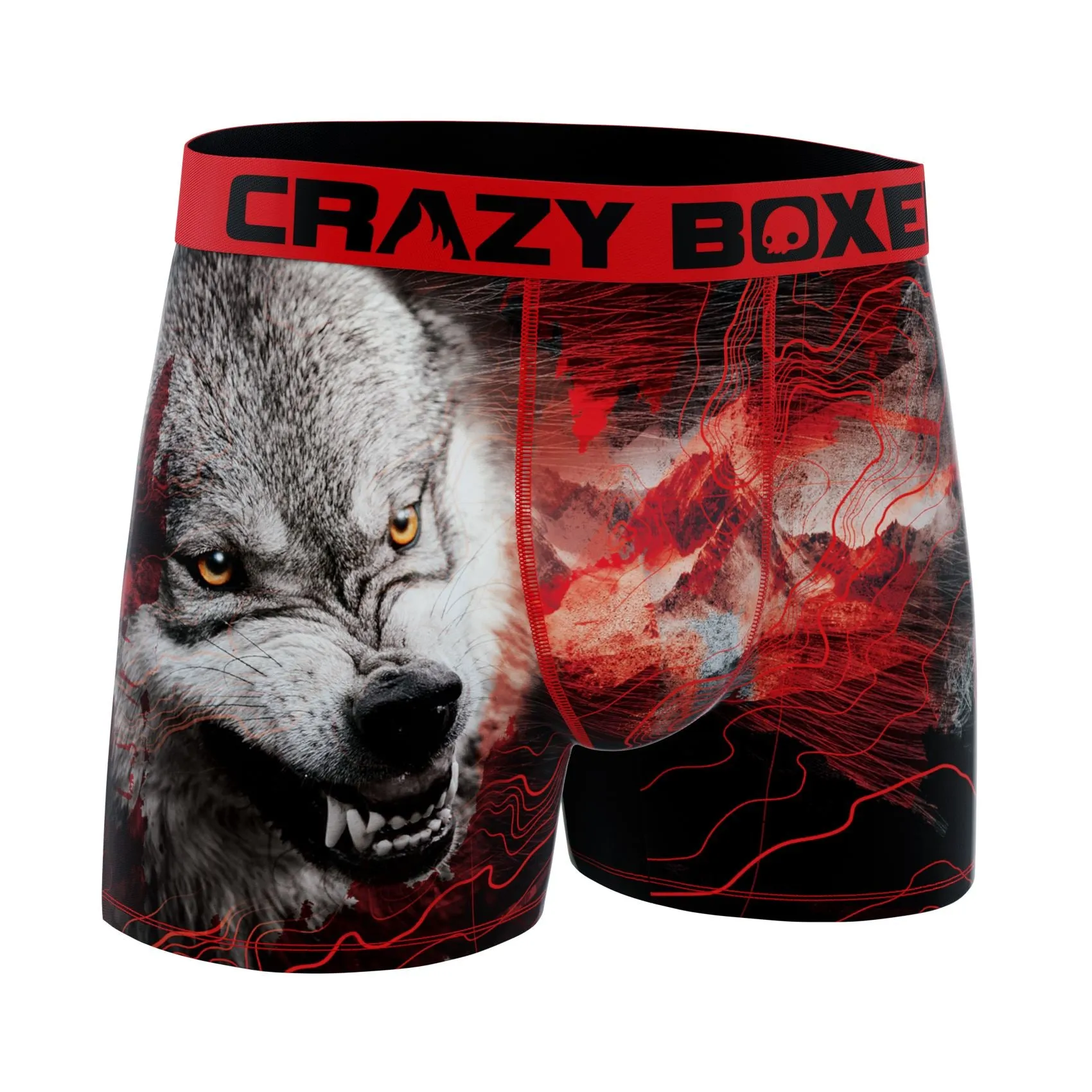 CRAZYBOXER Outdoor Wolf Men's Boxer Briefs