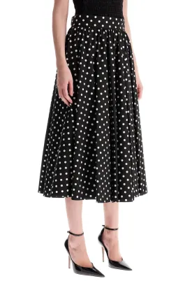 Dolce & Gabbana Polka Dot Printed Midi Skirt With