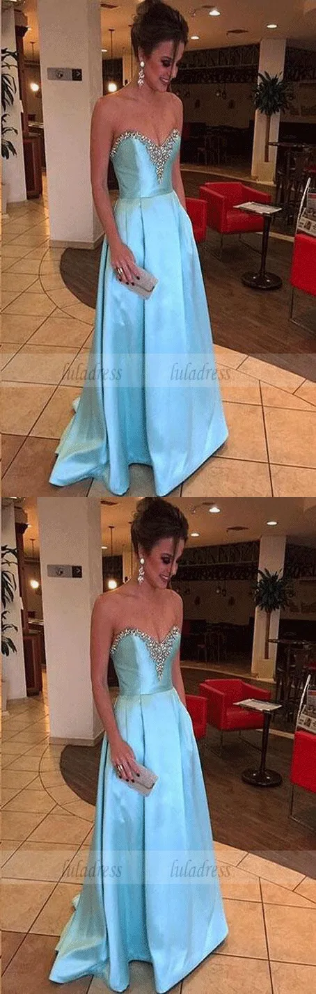 Elegant Evening Gowns,Modest Prom Gowns,Beaded Bodice Evening Gown