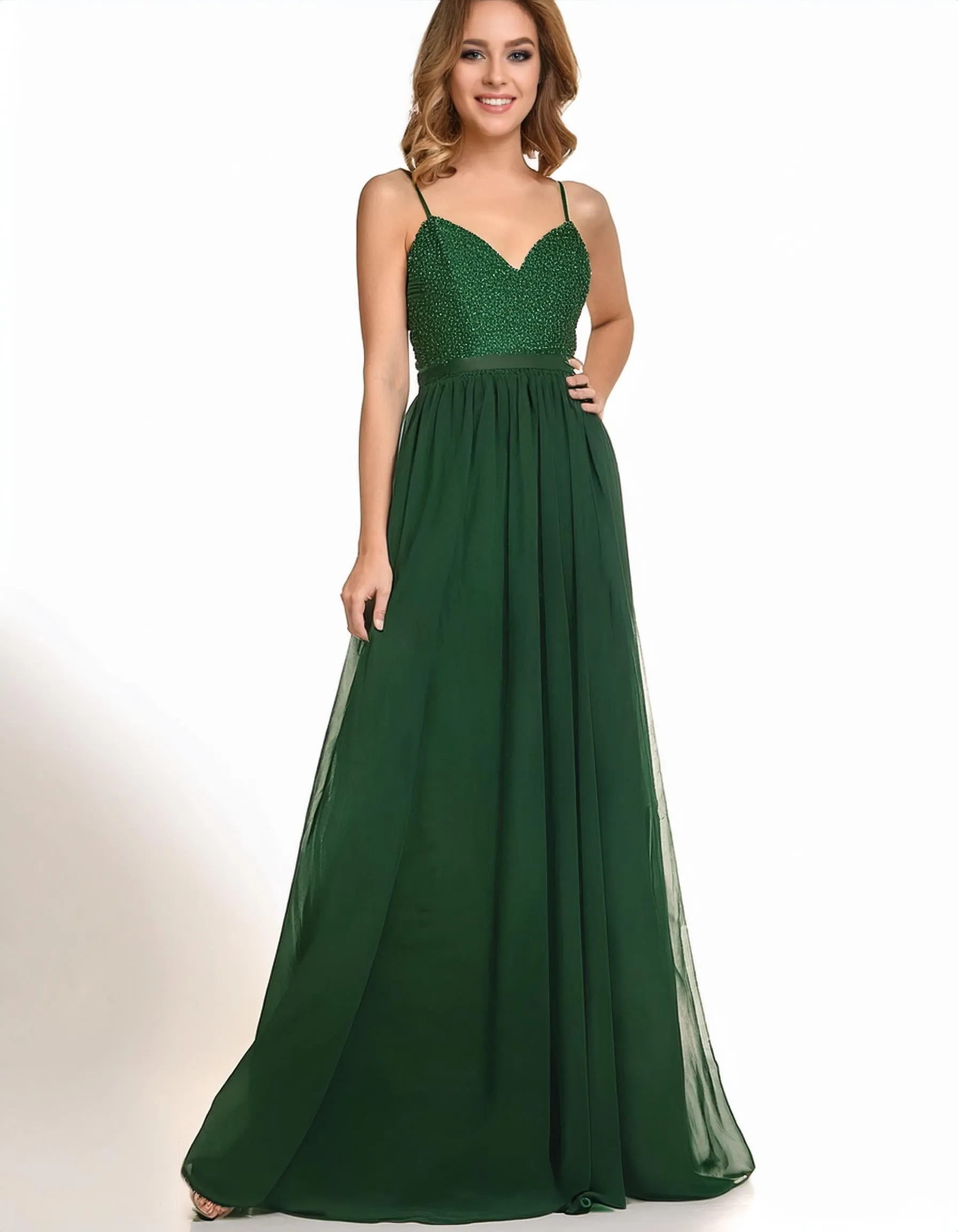 Emerald Majesty Evening Gown