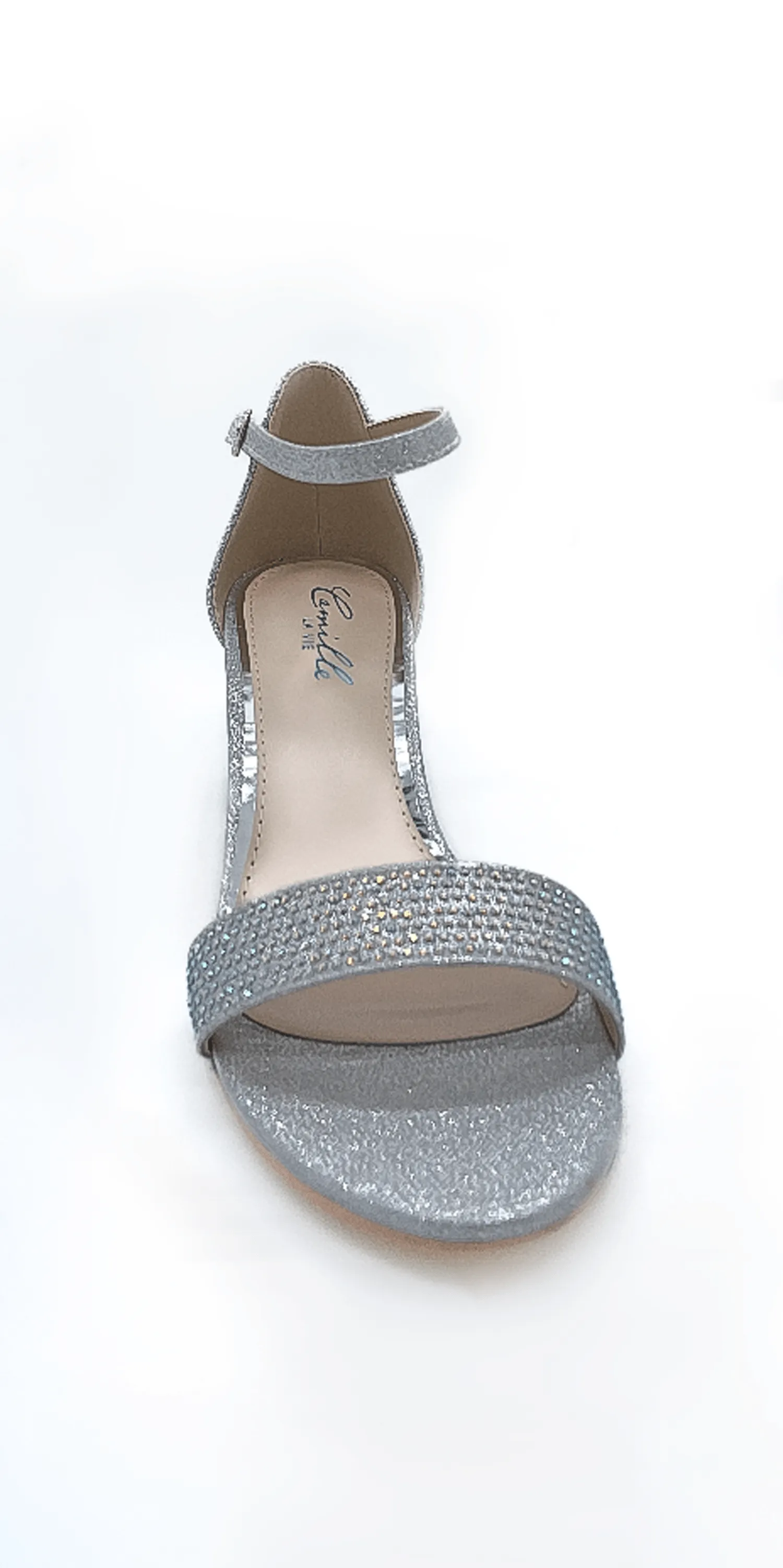 Emma 06 Low Heel Rhinestone Sandal