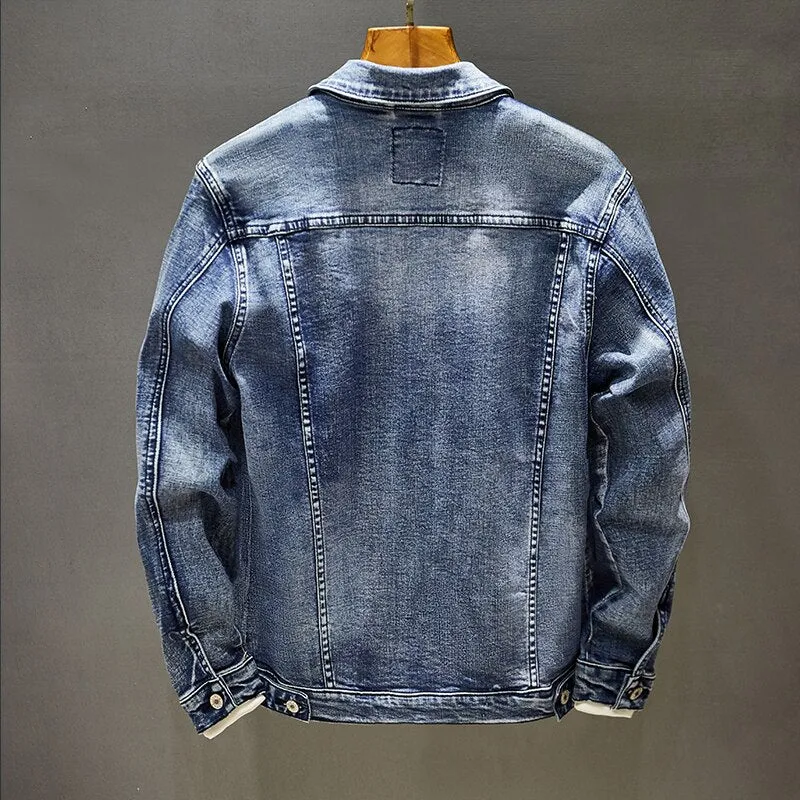 Fashion Casual Denim Solid Jacket