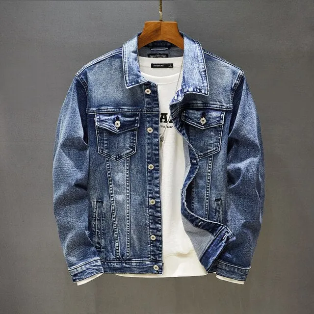 Fashion Casual Denim Solid Jacket