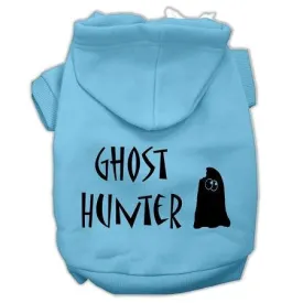 Ghost Hunter Screen Print Pet Hoodies Baby Blue with Black Lettering XXL (18)