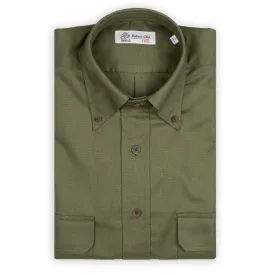 Green Oxford Two-Pocket Long Sleeve Shirt