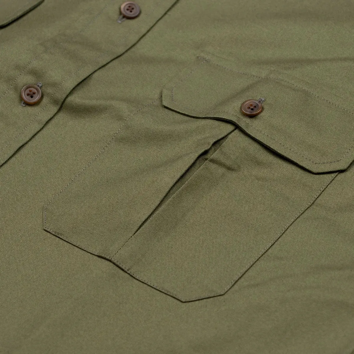 Green Oxford Two-Pocket Long Sleeve Shirt