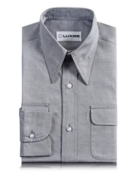 Grey Pinpoint Oxford Shirt