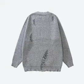 Grunge Distressed Knitted Sweater