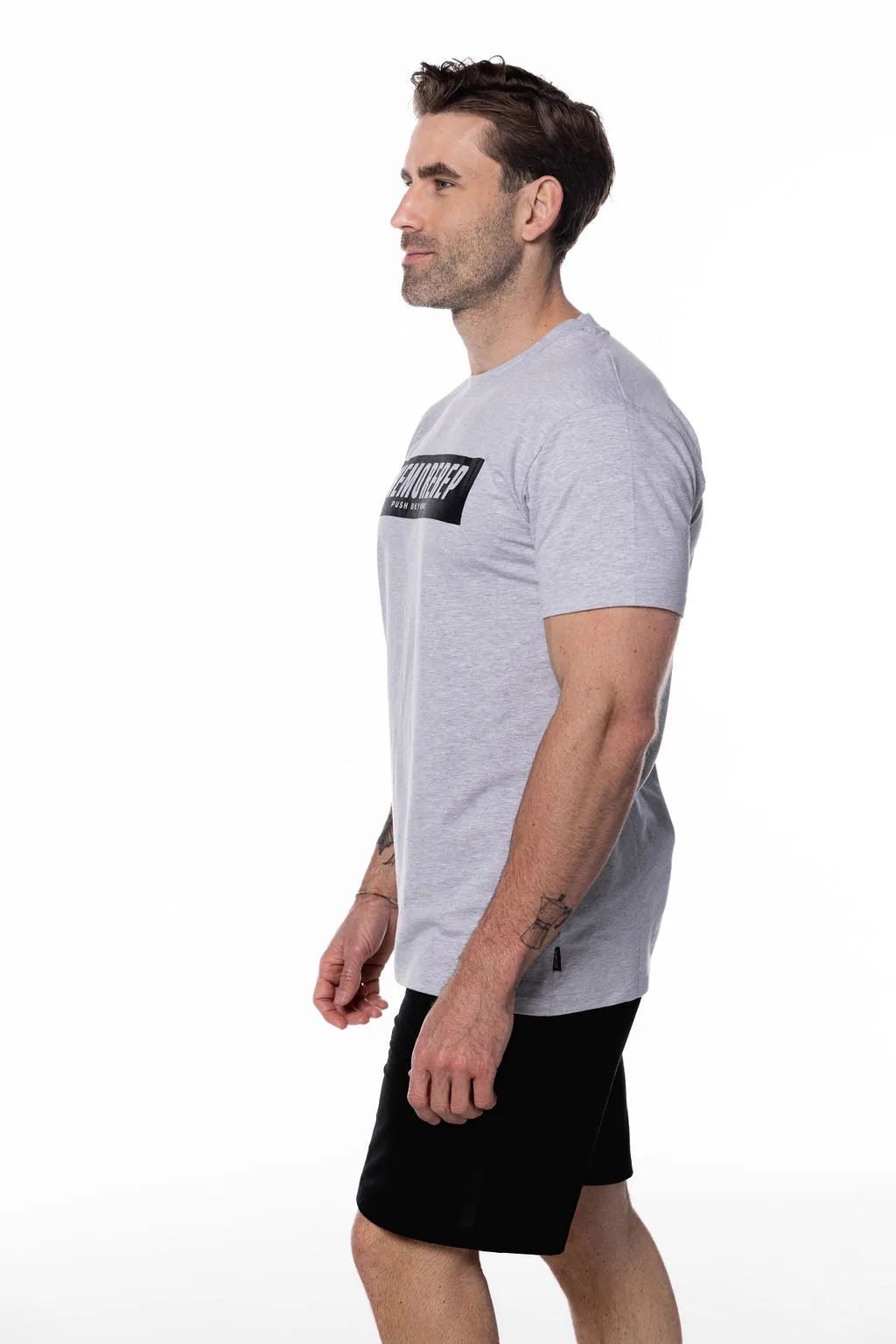 Iconic Block Tee Light Grey