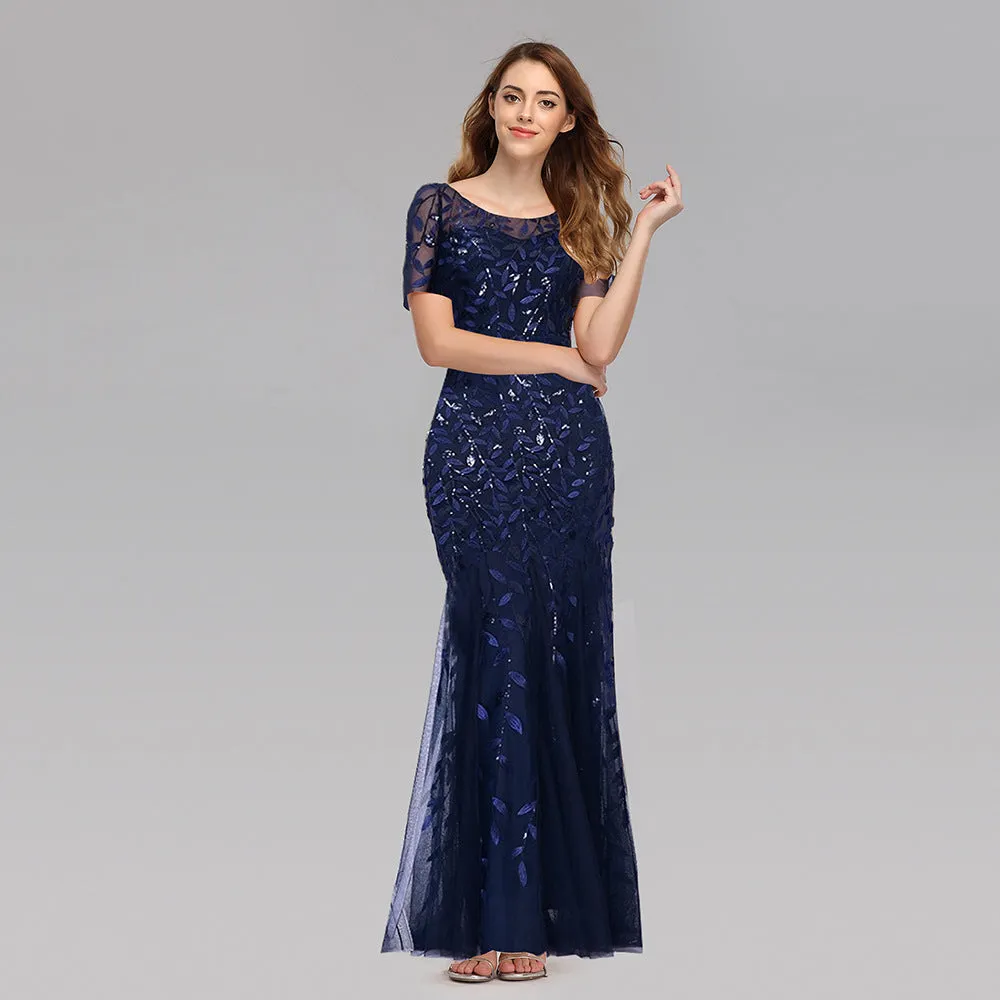 Jesse Sequin Mesh Gown