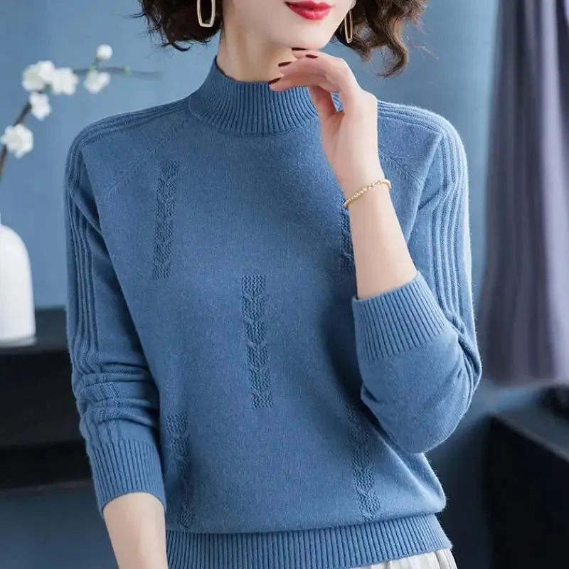 Knitted Turtleneck Long Sleeve Sweaters