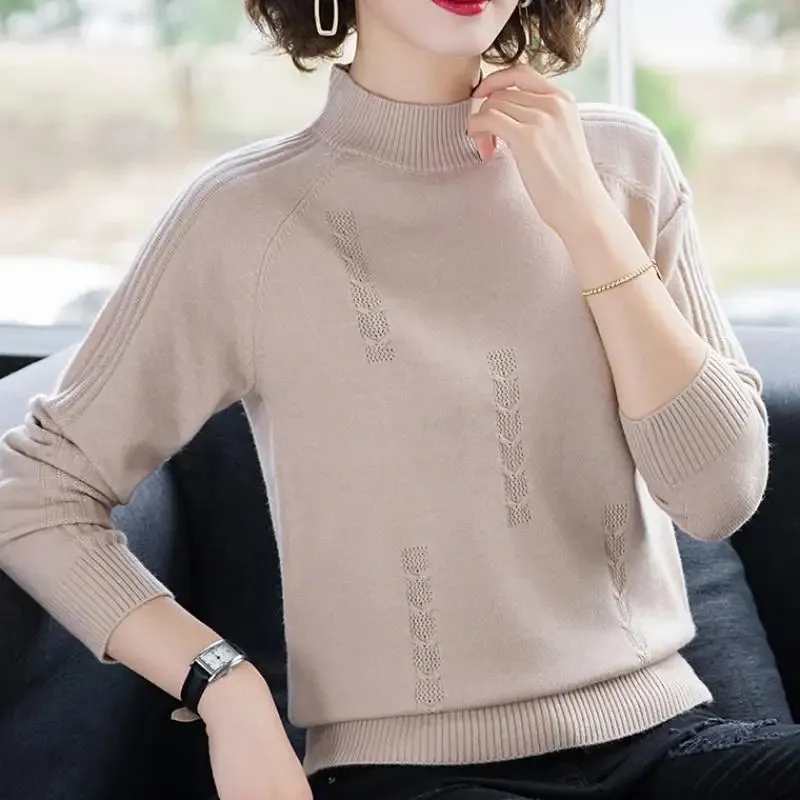 Knitted Turtleneck Long Sleeve Sweaters