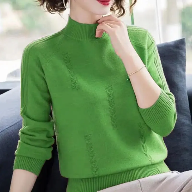 Knitted Turtleneck Long Sleeve Sweaters