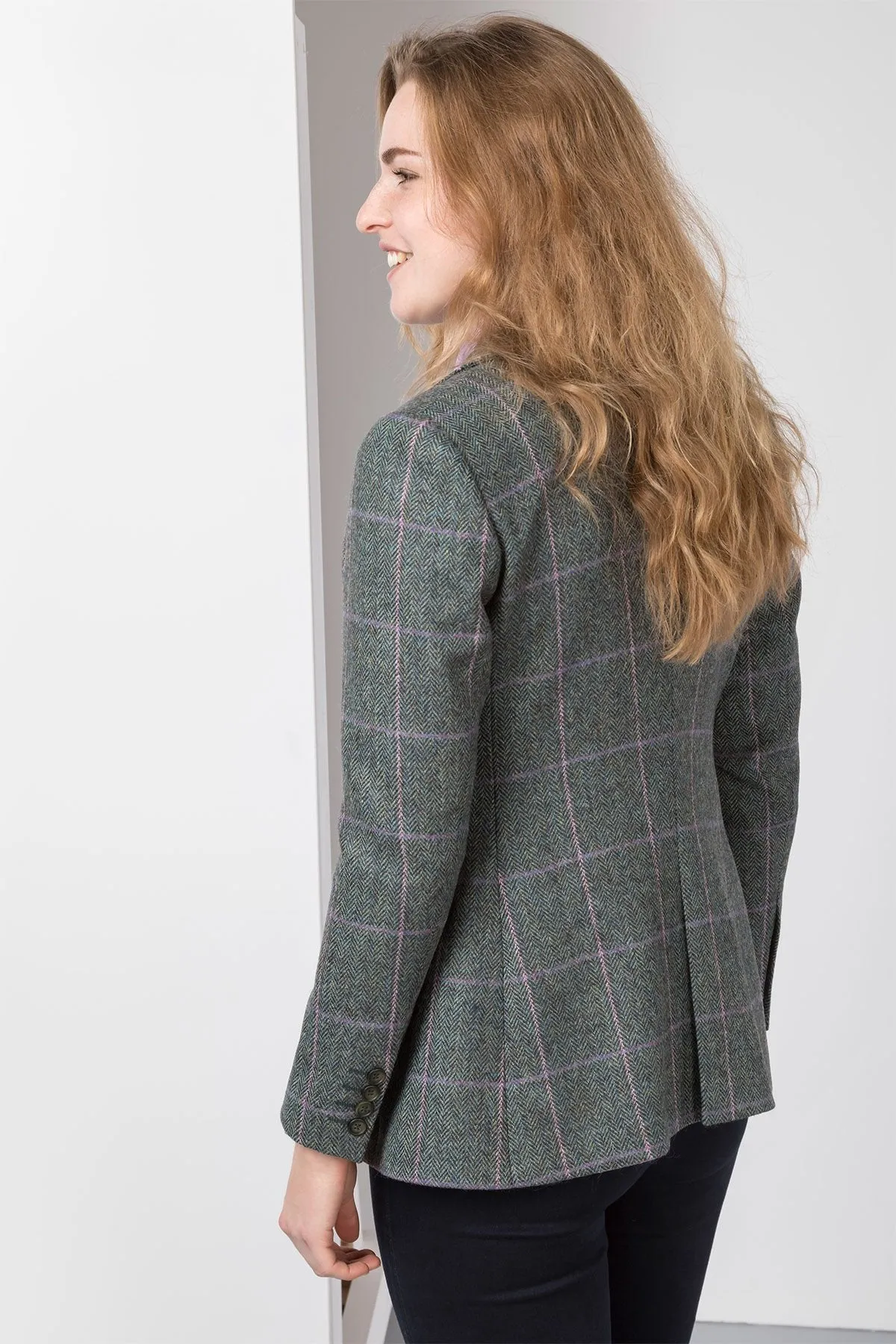 Ladies Long Tweed Blazer - Lucy