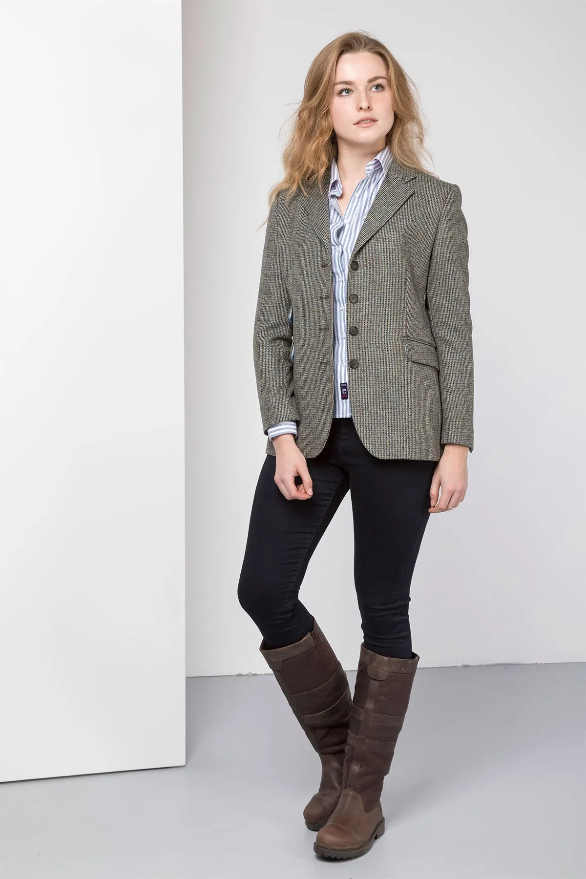 Ladies Long Tweed Blazer