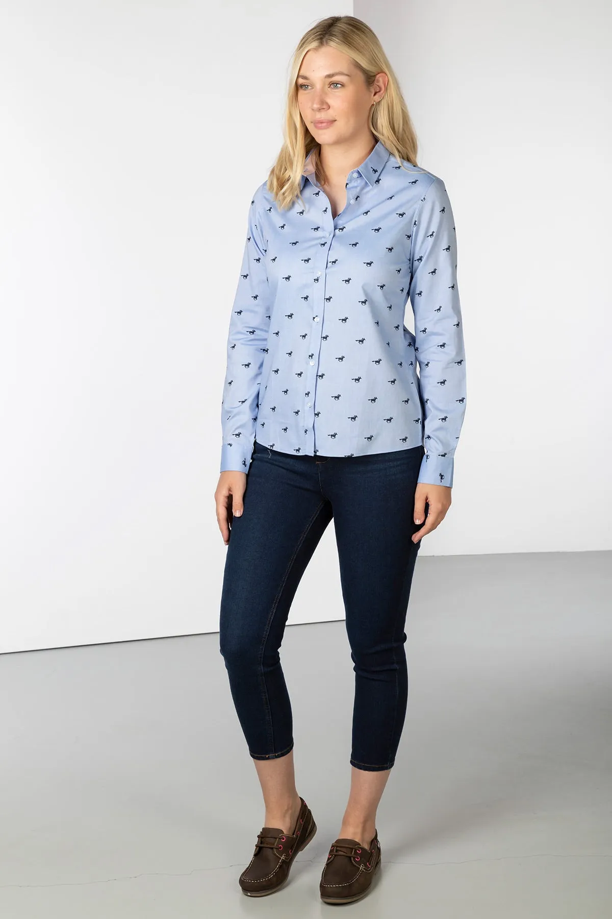 Ladies Oxford Cotton Printed Shirt -  Audrey II