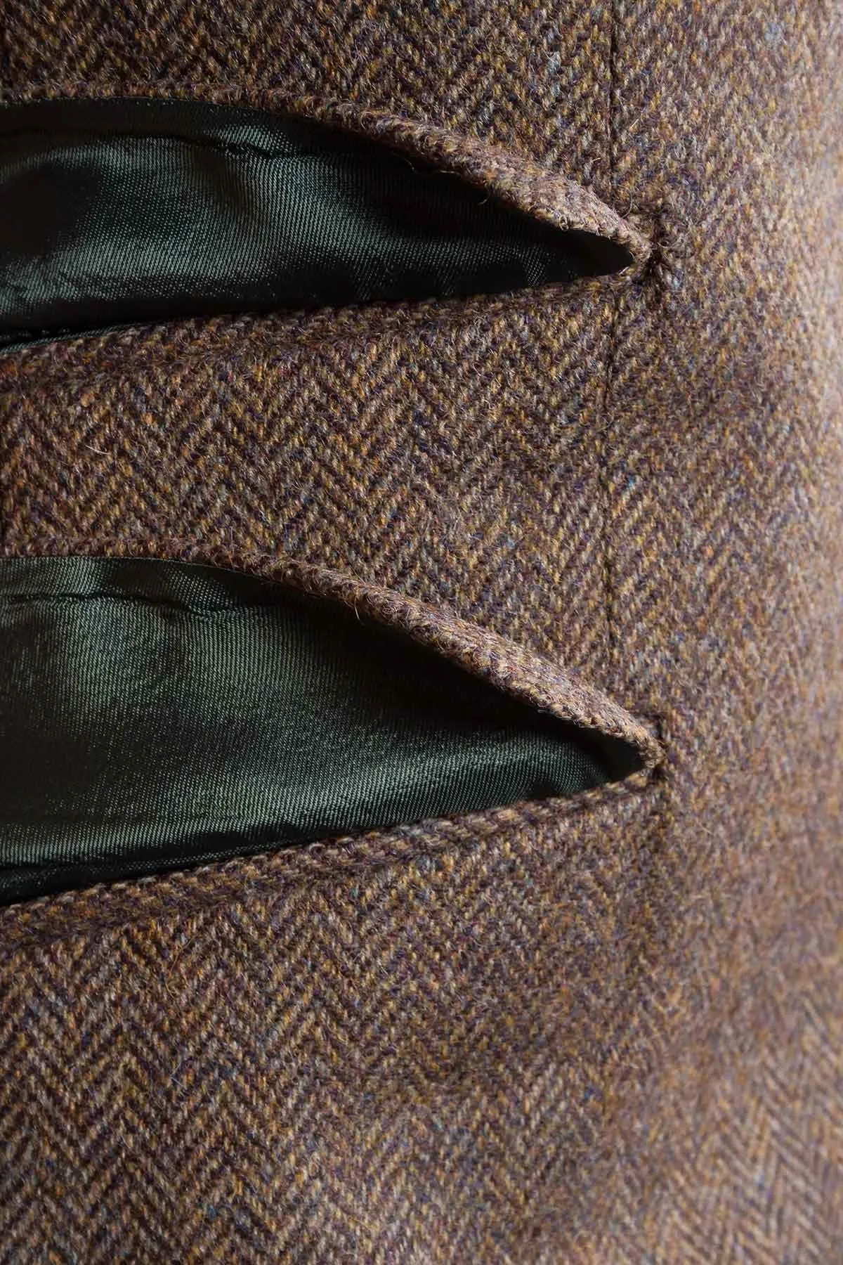 Men's Brown Herringbone Tweed Jacket - Ripley