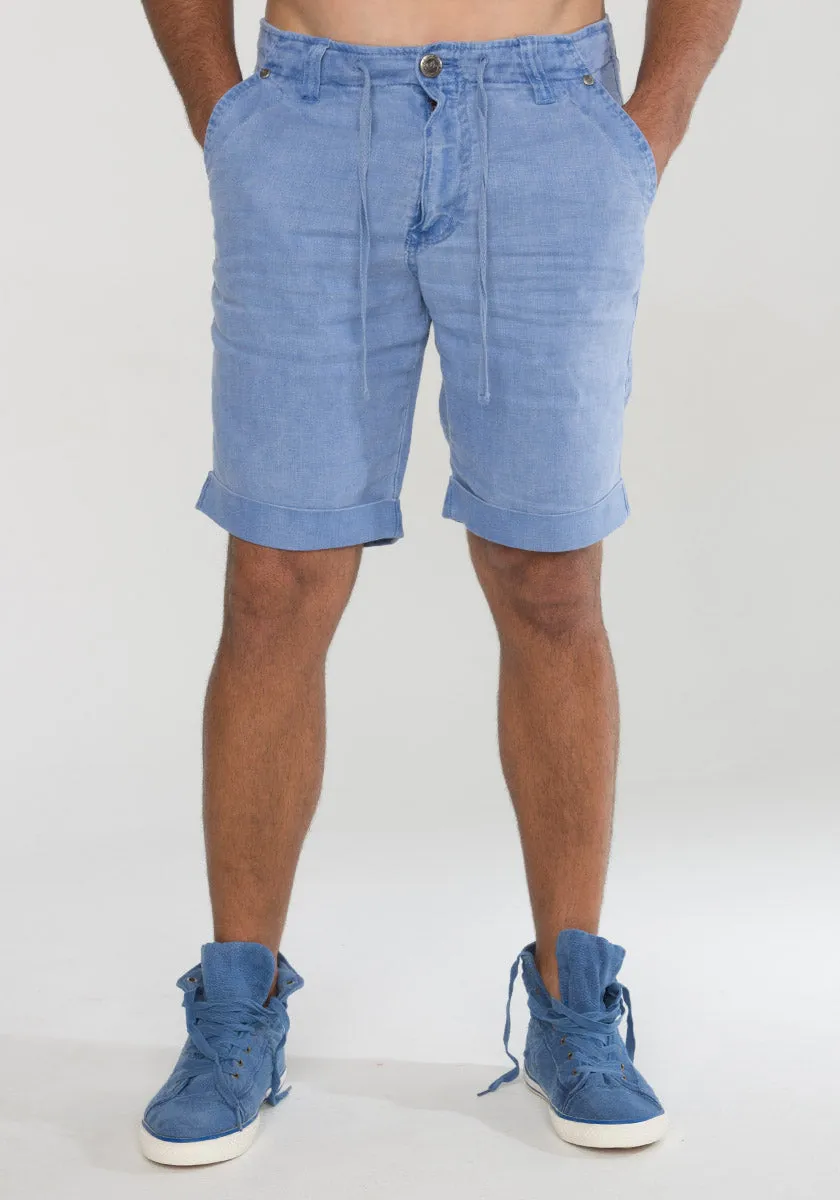 Men's Linen Shorts | 100% Natural Italian Style with Drawstring, Item #1211